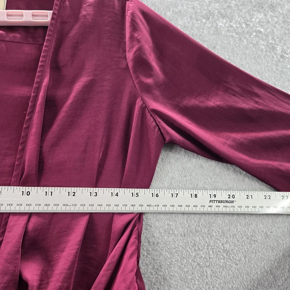 Moulinette Soeurs By Anthropologie Women Blouse US 6 Red Wrap‎ Tied